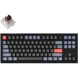 Keychron V3 QMK/VIA Mechanische Tastatur mit knob, Hot-Swappable, 80% Layout, Custom Programmable Macro, 1000 Hz, Keychron K Pro Brown Switch, Hintergrundbeleuchtung RGB, PBT Keycaps für Mac Windows