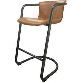 KAWOLA Barhocker Trivia Lederbarhocker cognac B/H/T: 51x102x62cm