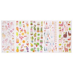 Glitzer-Sticker "Exotic", 1–5 cm, 5 Blatt