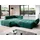 GRAINGOLD Ecksofa Genoa - Moderne Ecksofa, Wohnzimmer Sofa - Modern Design, Samtstoff - Grün