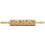 Folkroll Teigroller FOLKROLL "3D-Motiv-Teigrolle", braun, L:43cm, Buchenholz, Teigroller, Schmetterlinge