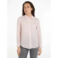 Tommy Hilfiger Hemdbluse »LINEN RELAXED SHIRT LS«, Gr. 40, whimsy pink, , 26254440-40