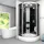 AcquaVapore Duschkabine Dusche D58-53T1-EC 90x90 cm - Schwarz