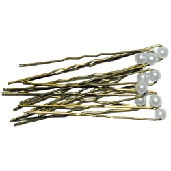 A & A Haarnadel Nadel metall Perle perlmutt