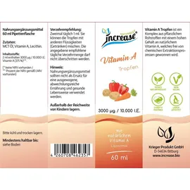 Increase Liposomales Vitamin A Tropfen 3000μg / 10.000 I.E. 60 ml