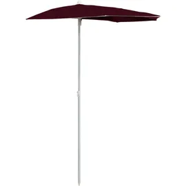 furnicato Halb-Sonnenschirm 180 x 90 cm Rot