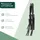 Lemodo Klappstuhl 2er Set Stühle, schwarz Holz-Optik, Campingstuhl