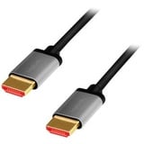 Logilink CHA0106 HDMI-Kabel A/M to A/M, 8K/60 Hz, alu, black/grey, 3 m