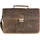 GREENBURRY Vintage Aktentasche Leder 40 cm Laptopfach braun