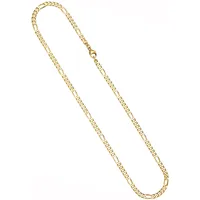 Kette ohne Anhänger JOBO Halsketten Gr. Gelbgold 333, L: 60cm, goldfarben (gelbgold 333) Damen Figarokette 333 Gold massiv diamantiert 4,3 mm 60 cm