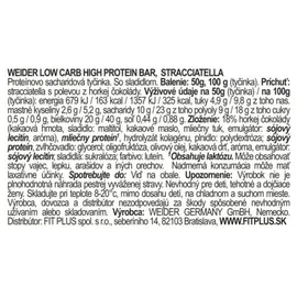 Weider Low Carb High Protein Stracciatella Riegel 50 g