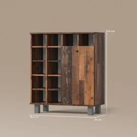 livinity® Badschrank Fucino 78,4 x 91,6 cm Braun