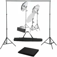vidaXL Halle Studioleuchte Dauerlicht, Schwarz