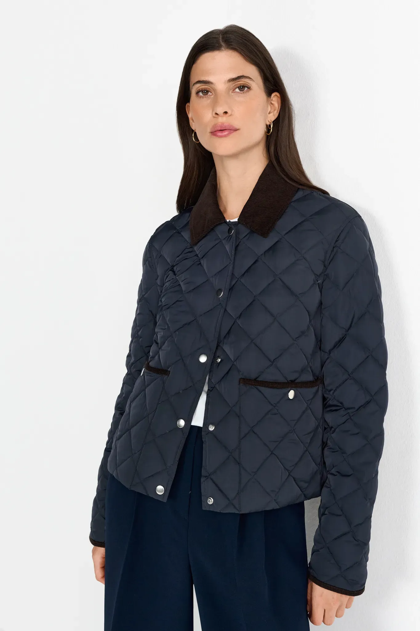 Steppjacke RICHROYAL, Damen, Gr. 42, midnight blau, Web, Obermaterial: 100% Polyester, unifarben, regular fit normal, Rundhals, eingesetzt eingefasste Kante, Jacken Steppjacke, Mit Rundhalsausschnitt