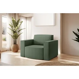 Fun Möbel Sessel Palma Stoff Scala 72 x 70 x 80 cm Grün mit Kissen