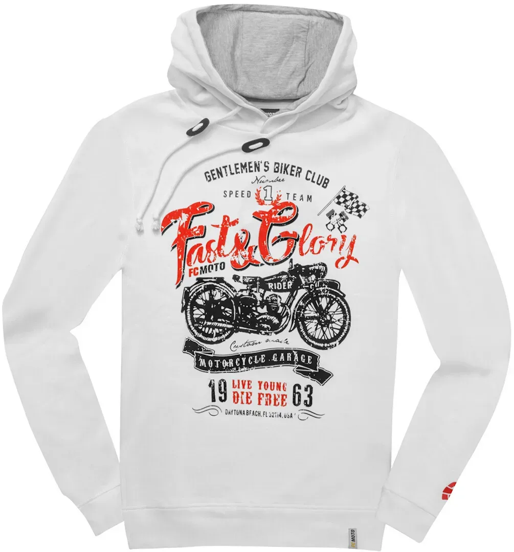 FC-Moto Fast and Glory Hoodie, wit, M Voorman