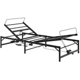 vidaXL Elektrisch verstellbares Bettgestell Schwarz 90 x 190 cm