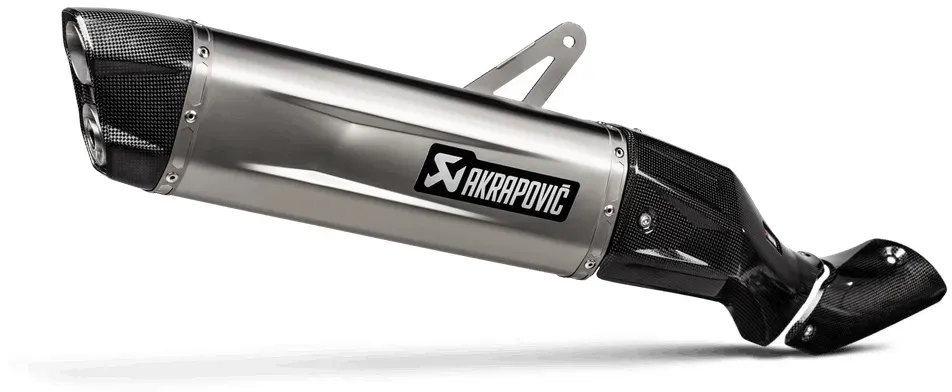 Akrapovic Slip-On Line Titanium Achterdemper, zilver