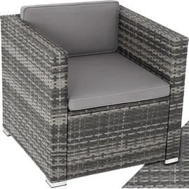 Tectake Rattansessel 70 x 69 x 65 cm Grau