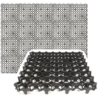 Lemodo Rasengitter aus Kunststoff 50 x 50 cm, 8 Wegeplatten, Paddockplatten zur Bodenstabilisierung,