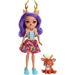 MATTEL FXM75 Enchantimals Danessa Deer & Sprint Puppe