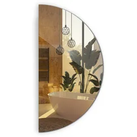 Tulup Schöner Halbrunder großer Schlafzimmer-Spiegel 100 cm