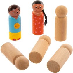Blanko Figuren aus Holz (pro Set 10) Bastelbedarf Natumaterialien