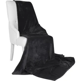 Beautissu Aurelia Kuscheldecke 150 x 200 cm Schwarz