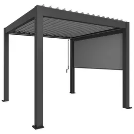 Biohort Sonnenschutzrollo zu Pergola 10 x 235 x 327 cm Dunkelgrau-Metallic
