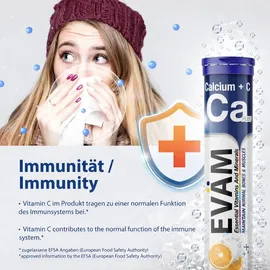 eväm Calcium + Vitamin C Brausetabletten 12x20 St.