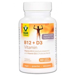 Raab Vitamin B12 & D3 Lutschtabletten Waldbeere (60St)