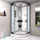 AcquaVapore D46-00T1 Komplettdusche mit Schiebetür 80 x 80 cm Weiß Sicherheitsglas D46-00T1-EC