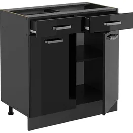 Vicco Schubladenschrank R-Line 80 x 81,6 x 46 cm Schwarz