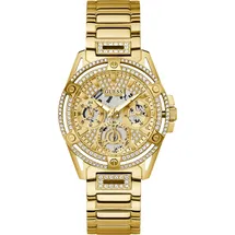 GUESS GW0464L2 Damenuhr Queen Multifunktion Goldfarben