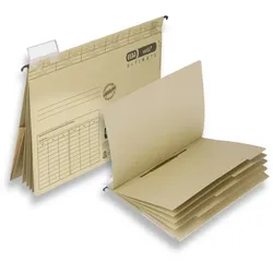 ELBA Kredit- und Personalhefter vertic1 230g/qm Natronkarton (RC) naturbraun Packung mit 25 Stück