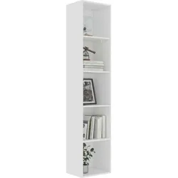 vidaXL Bücherregal Weiß 40x30x189 cm Holzwerkstoff