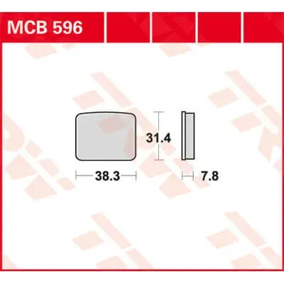 TRW Lucas MCB596 Bremsbelag