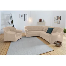 DOMO collection Sessel Sarafina Mikrofaser 102 x 83 x 81 cm Beige mit Federkern