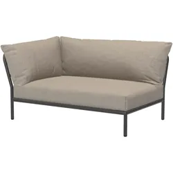 LEVEL2 Outdoor Sofa Lounge-Modul 2 Asche Dunkelgrau Links