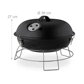Relaxdays Kugelgrill schwarz