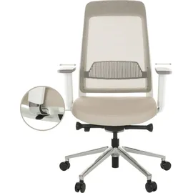 HJH Office CHIARO T2 WHITE Netzstoff Beige/Grau