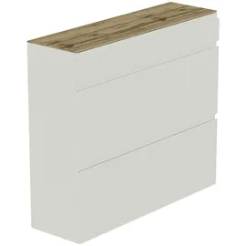 MODERANO Hängeschuhschrank 110 x 97 x 33 cm 2 Fächer, 1 Schublade weiß / weiß matt