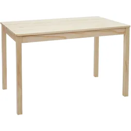 Mendler Esszimmer-Set HWC-F77, Sitzgruppe Esszimmergruppe, Massiv-Holz Landhaus 110cm ~ Kiefer lasiert