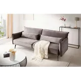 SalesFever Sofa 3-Sitzer | Samt Grau 368510