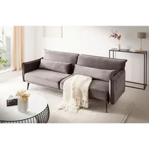 SalesFever Sofa 3-Sitzer | Samt Grau 368510