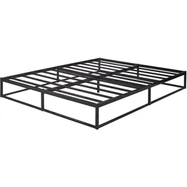 [en.casa] Metallbett Trerunta 140 x 200 cm Stahl Schwarz