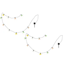 meineWunschleuchte 2er Set bunte LED Solar Lichterketten Outdoor, Solarleuchten Außen Garten, 3,6 M