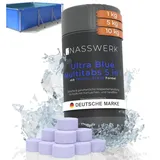 Nasswerk® Chlortabletten Multitabs 5-in-1 für Pool & Whirlpool – Chlorpflege komplett, Ultra Blue Multitabs 20g 1kg – Whirlpool & Pool Hygiene pur blau 1 kg