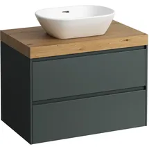 Laufen LANI Waschtischplatte wildeiche inklusive Unterschrank, 1 Ausschnitt mittig, 785x495x580mm, H4065511122661,