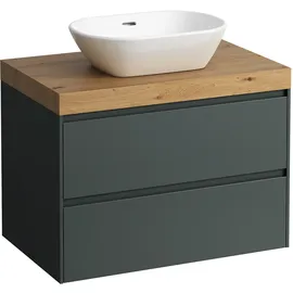 Laufen LANI Waschtischplatte wildeiche inklusive Unterschrank, 1 Ausschnitt mittig, 785x495x580mm, H4065511122661,